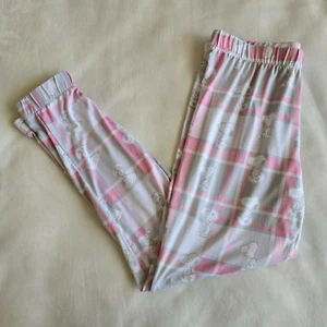 Munki Munki Peanuts Snoopy Medium rosa grau kariert Pyjamahose Pyjamahose neu ohne Etikett - Bild 1 von 11