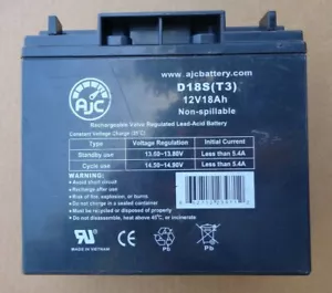 AJC D18S(T3) 12 Volt 18Ah Rechargeable Sealed Lead Acid Battery - Picture 1 of 3