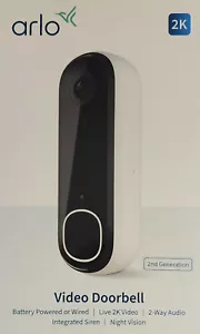 New Arlo 2K Wireless Video Doorbell Security Camera (2nd Gen) - Picture 1 of 3