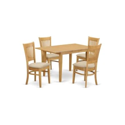 NOVA5-OAK-C 5 PC Table and Chairs set - Kitchen dinette Table and 4 Kitchen... - Image 1 of 4