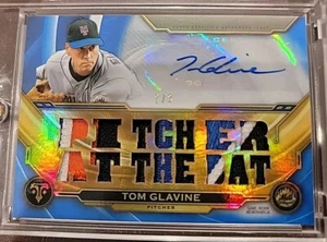 2019 Topps Triple Threads Tom Glavine Triple Patch Auto 1/3 💥💥🔥🔥 - Picture 1 of 3