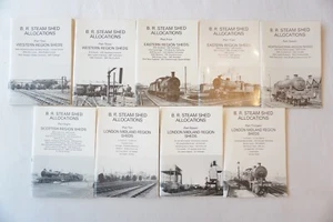 BR Locomotoras de Vapor Cobertizo Asignaciones Ferroviario Libros Encuadernados x9 TODAS LAS REGIONES - Imagen 1 de 9