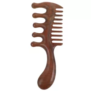 Sturdy Wooden Comb Wide Tooth Massage Comb Dual Use Designed Massage Comb - Picture 1 of 12
