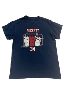 Kirby Puckett 34 T-Shirt Kurzarm Navy All Size Shirt HA04 - Bild 1 von 2
