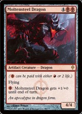 Moltensteel Dragon - New Phyrexia - MP, English MTG Magic FLAT RATE SHIP