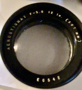 Dusty! Vintage Eastman Kodak Aerostigmat 5; 307mm; 12” Lens - Picture 1 of 9