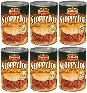 Del Monte Sloppy Joe Original, 15 oz (6 Cans) Ground Meat Sauce - Picture 1 of 2