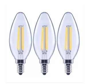 EcoSmart B13 Dimmable Candelabra Base LED Light Bulb Clear Glass 100W 3 PACK - Picture 1 of 2