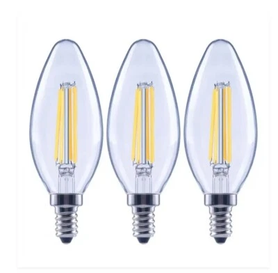 EcoSmart B13 Dimmable Candelabra Base LED Light Bulb Clear Glass 100W 3 PACK  - Image 1 of 2