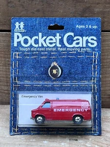 Vintage Tomica Tomy Pocket Cars 1977 Chevrolet Van Emergency Red, 1982 Japan - Picture 1 of 4