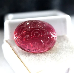 14.00 Ct Certified Natural Tourmaline Handmade Carving rare Gemstone R2230 GF - Picture 1 of 7
