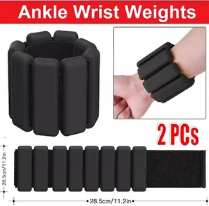 Adjustable Ankle Weights Wrist Weight Bracelet Fitness Equipment Training 1 Pair - Picture 1 of 13