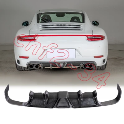 PARA PORSCHE 911 991.2 CARBONO SECO ESTILO KDA ALERÓN LABIO DIFUSOR TRASERO 2017-2019 Foto 1 de 4