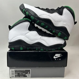 Nike Air Jordan 10 Retro GS “Seattle” White/Black-Court Green 310806-137 6.5Y - Picture 1 of 5