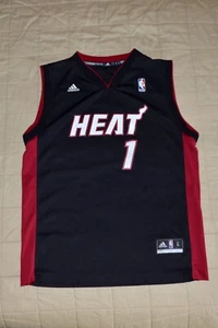 Adidas MBA Miami Heat Youth Jersey Chris Bosh #1 Red Large - Picture 1 of 7