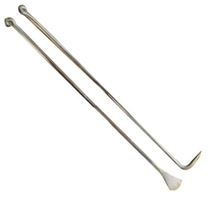 40'' Hook And Scraper Tandoori Naan Seekh Large Rods Skewers Sticks 6mm - Picture 1 of 6