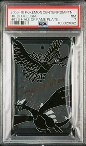PSA 7 JAPANESE POKEMON HO-OH & LUGIA POKEMON CENTER HALL OF FAME PLATE 2009 188B - Picture 1 of 2