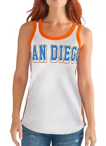 GIII For Her San Diego Clippers Women's Retro Opening Day Mesh Tank Top Jersey - Picture 1 of 2