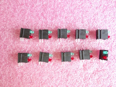 10 x LED Halter für Leiterplatten-Montage mit LED 3mm Grün-Rot anreihbar,Arduino - Bild 1 von 2