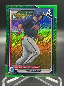2024 Bowman Chrome MARIO BAEZ GREEN SHIMMER REFRACTOR 79/99 #BCP-153 - Picture 1 of 2