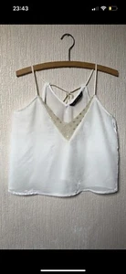 zara size 8 cream sleeveless top - Picture 1 of 5