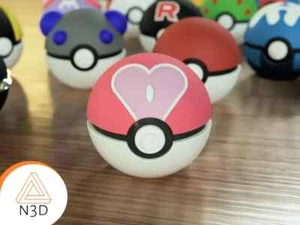 Liebesball - Pokeball im Maßstab 1:1, 3D Druck, Pokemon, Gaming Accessoire - Picture 1 of 1