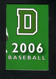 Dartmouth Big Green--2006 Baseball Pocket Schedule--Ivy League - Picture 1 of 2