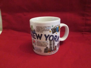 VTG New York City Mug NYC Land Marks Twin Towers Cup City Merchandise Mini - Picture 1 of 10