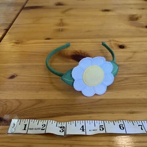 Gymboree 2010 Miss Daisy Line Headband Girls Green With White Daisy Vintage - Picture 1 of 5