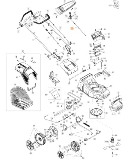 Cavo acceleratore tagliaerba modelli MAX53TBXE ORIGINALE EMAK 66060518R - Immagine 1 di 1