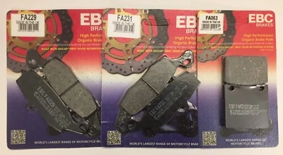 EBC Organic FRONT and REAR Brake Pads Fits SUZUKI GSF600 BANDIT (2000 to 2004) - Image 1 of 4