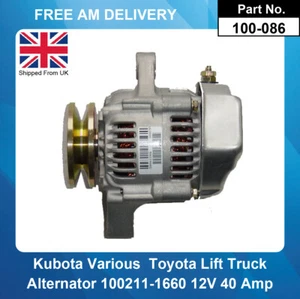 Alternator for Kubota 100211-1660 100211-1661 100-086 - Picture 1 of 5
