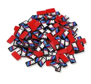 5x -BMW M Stil- 17mm x 9mm Emblem Aufkleber Sticker Felgen Lenkrad Innenraum - Bild 1 von 4