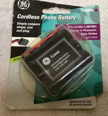 GE TL26560 Universal Plug Cordless Phone Battery 3.6V 1300 mAh - Image 1 of 3