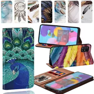 Funda de cuero PU con plumas para teléfono - para Samsung Galaxy A06/A16/A35/A55/S25 5G - Imagen 1 de 21
