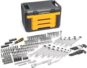 GearWrench 80944 232 Pieces Mechanics Tool Set in 3 Drawer Storage Box - Picture 1 of 2