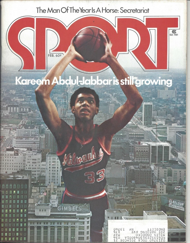 1974 SPORT magazine basketball Kareem Abdul-Jabbar Milwaukee Bucks VG - Image 1 of 1