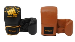 Muka Leather Boxing Bag Mitts MMA Muay Thai Fitness training gym punching gloves - Picture 1 of 25