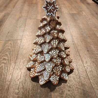 Tarro de galletas Pottery Barn Gingerbread TREE gres Navidad Navidad NUEVO Foto 1 de 4