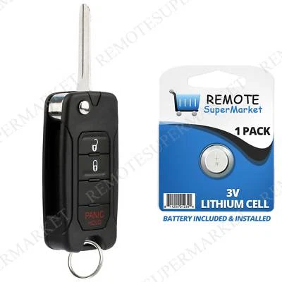 Replacement for Dodge 2005-2007 Magnum 2007-2012 Nitro Remote Car Fob Flip Key Foto 1 de 4