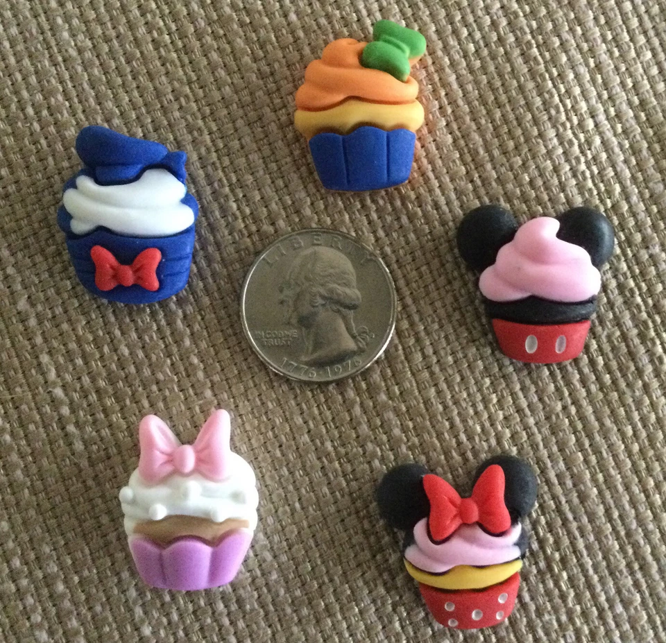 5 piezas Disney Postres Espalda Plana Adorno Lazos para Cabello Cupcake Artesanía Joyería Foto 1 de 1