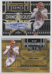 2023 Leaf Metal Armed & Dangerous Black Wave /4 Johnny Manziel #AD-JM3 Auto