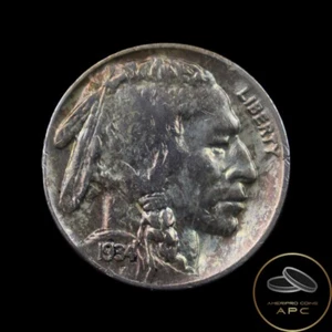 1934 D Buffalo Nickel Dripping Luster++ Gorgeous Rainbow Toning! - Picture 1 of 2