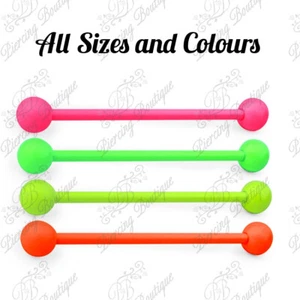 Bright Neon Scaffold Industrial Piercing Barbell Disco Rave Ear Bar - Picture 1 of 1