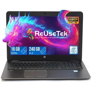 HP ZBook 15u G3 15" Intel i7-6500U 2.5GHz 16GB/240GB m.2 SSD AMD FirePro W4190M - Picture 1 of 21