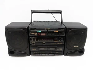 Sharp GX-CH150 AM/FM CD Player Cassette Player Recorder - READ DESCRIPTION WORKS - Picture 1 of 8