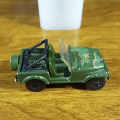 Hot Wheels Action Command Roll Patrol Jeep CJ-7 Army BW Blackwall Malaysia 1985 - Image 1 of 4