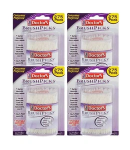 The Doctor's BrushPicks Interdental Zahnreinigung Lebensmittel entfernen 275 Picks 4 Stück - Bild 1 von 3