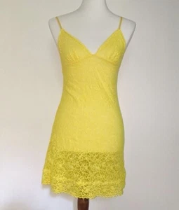 Victoria's Secret Intimkleid gelb Stretch Spitze Slip Gr. L verstellbare Träger - Bild 1 von 7