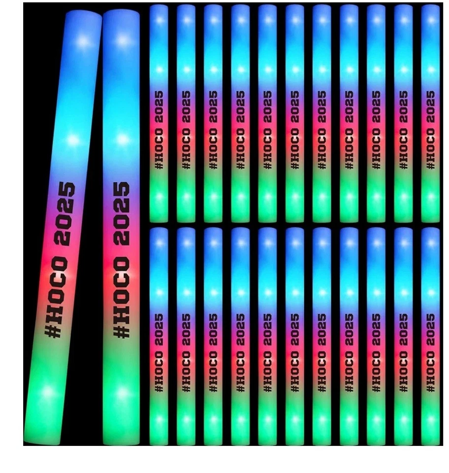 Palos brillantes de espuma LED para regreso a casa 2025 favores de fiesta de regreso a casa Hoco 2025 119 piezas Foto 1 de 3